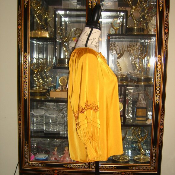 NWT WHITE HOUSE BLACK MARKET ELBOW-SLEEVE EMBROIDERED DETAIL BLOUSE TOP S - Picture 6 of 8